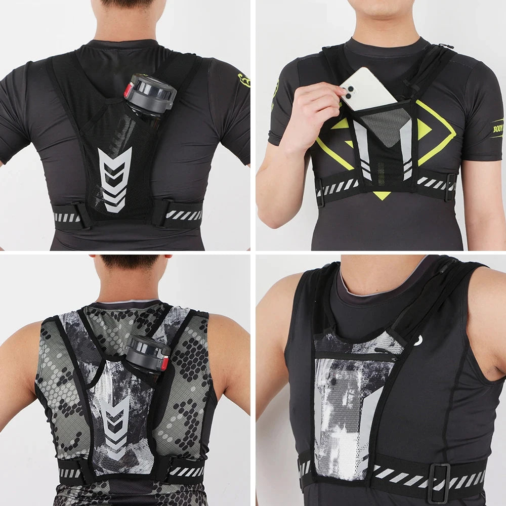 Reflective Running Vest with Phone Holder