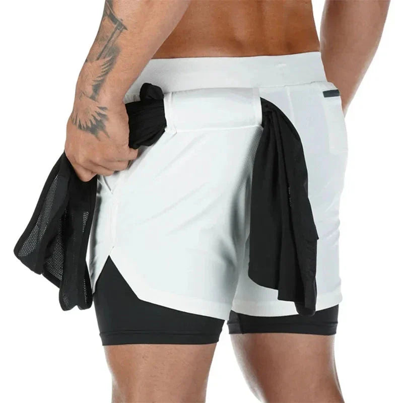 Men's 2-in-1 Camo Running Shorts
