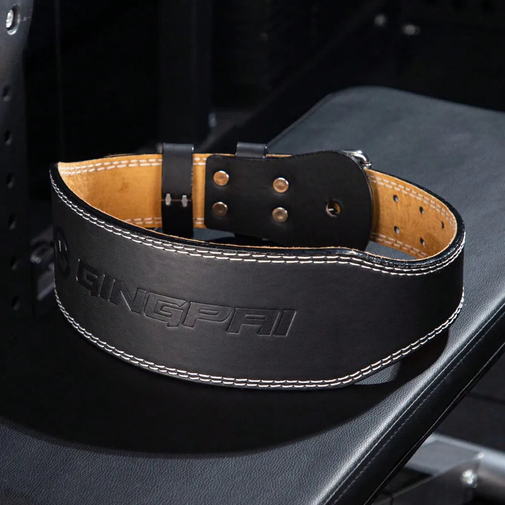 10cm Width Fitness Leather Belt Squat Hard Pull Waist Training Sports Waist Protective Gear Weightlifting Fast Buckle Belt