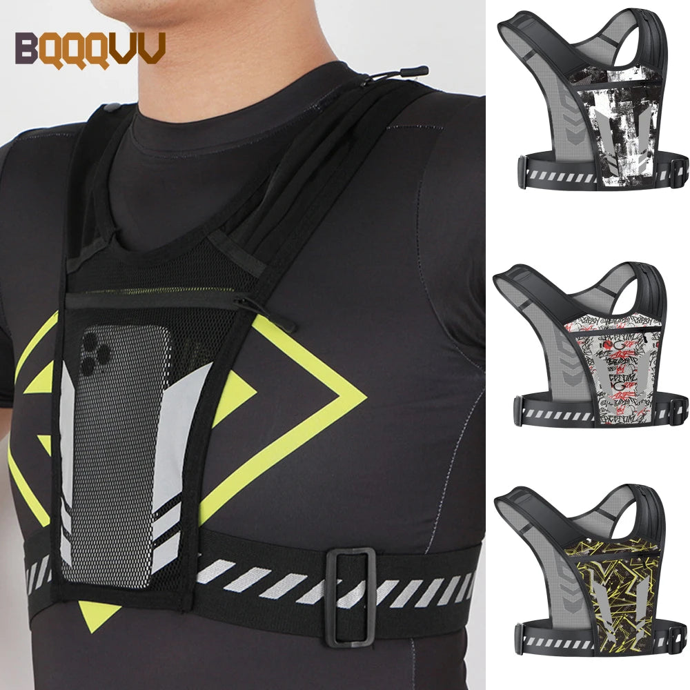 Reflective Running Vest with Phone Holder