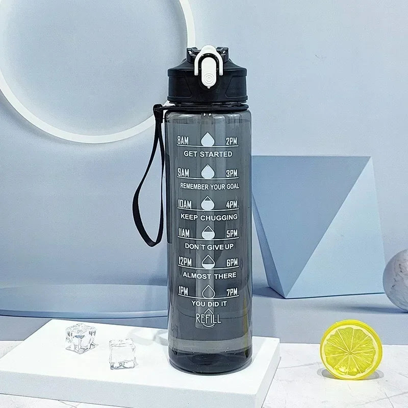 Sports Water Bottle with Time Scale — 800ml